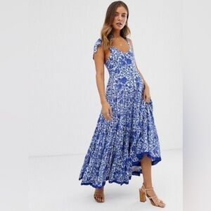 Free People Kika's Printed Midi Dress